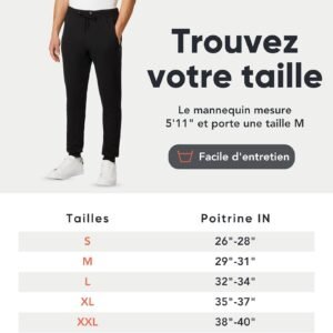 Pantalon de Jogging FM London Slim pour Hommes avec Poches zippées