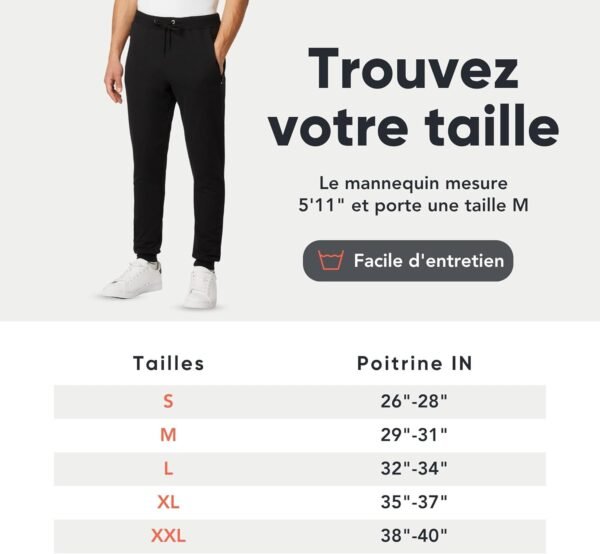 Pantalon de Jogging FM London Slim pour Hommes avec Poches zippées – Image 2